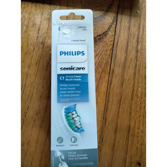 Philips Sonicare‎ HX6011/69 Simply Clean Toothbrush Head - Picture 1 of 11